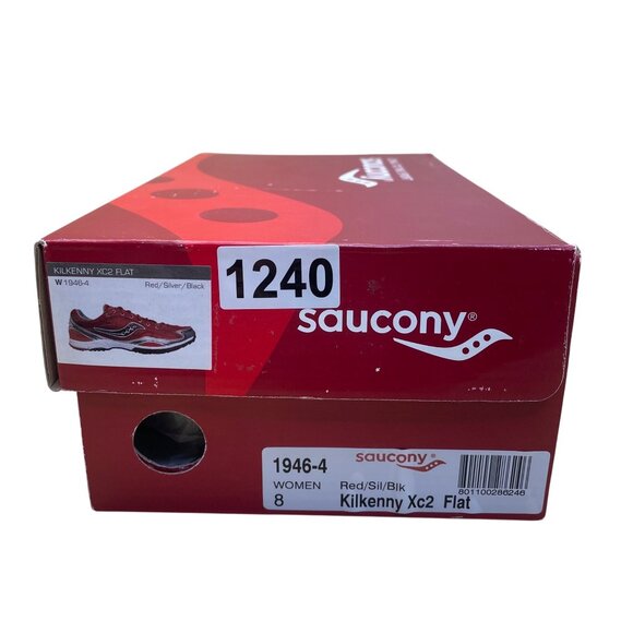 Saucony Women’s Red & Silver Kilkenny XC2 Flat Lightweight Running Shoes Size 8 - Picture 9 of 9